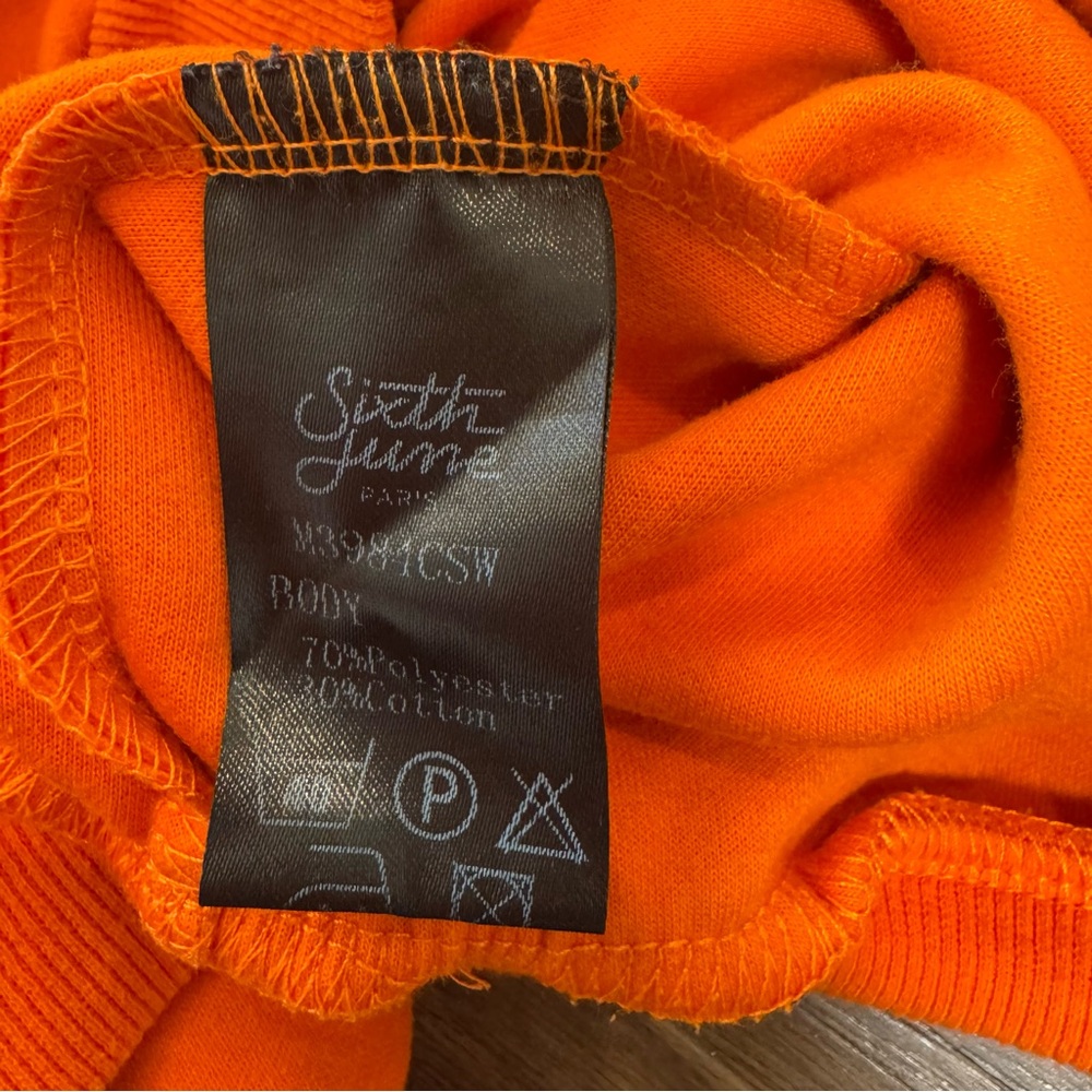 Men's Vibrant Orange Crewneck Sweater - Picture 14 of 16